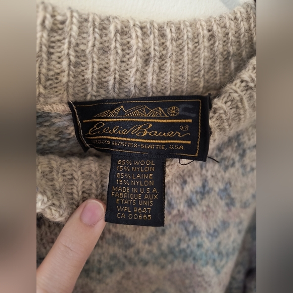 Vintage Wool Eddie Bauer Sweater - Picture 2 of 4